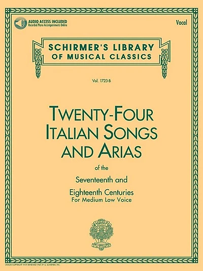 24 Italian Songs and Arias of the 17th and 18th Centuries Book/Online Audio