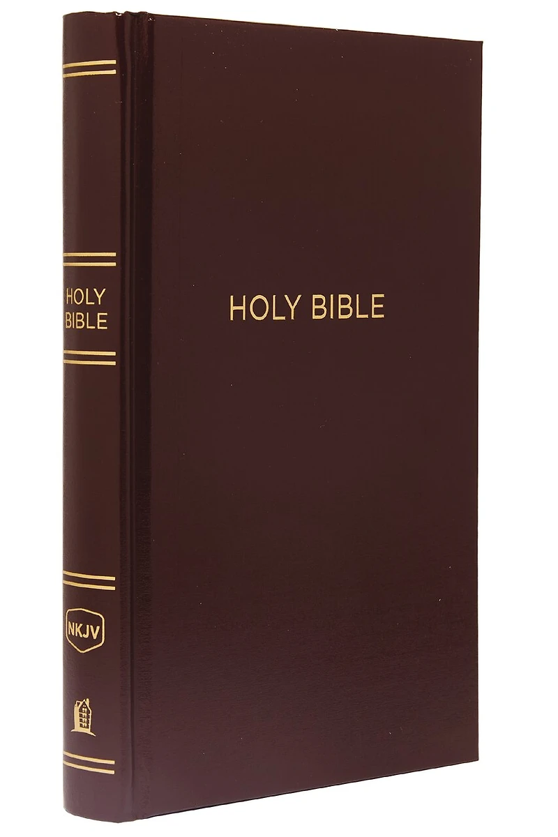 NKJV, Pew Bible, Hardcover, Burgundy, Red Letter, Comfort Print: Holy New King James Version