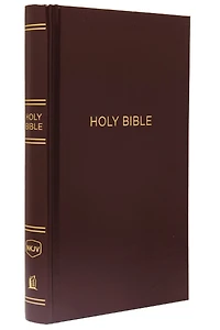 NKJV, Pew Bible, Hardcover, Burgundy, Red Letter, Comfort Print: Holy New King James Version