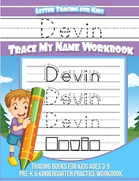 Devin Letter Tracing for Kids Trace my Name Workbook: Tracing Books for Kids ages 3 - 5 Pre-K & Kindergarten Practice Workbook