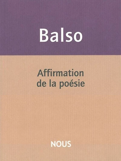 Affirmation de la poésie