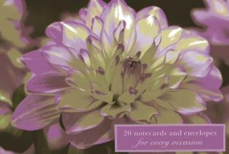 Card Box Of 20 Notecards And Envelopes: Dahlia: A Delightful Pack High-quality Flower Gift Cards Decorative Envelopes