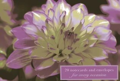 Card Box Of 20 Notecards And Envelopes: Dahlia: A Delightful Pack High-quality Flower Gift Cards Decorative Envelopes