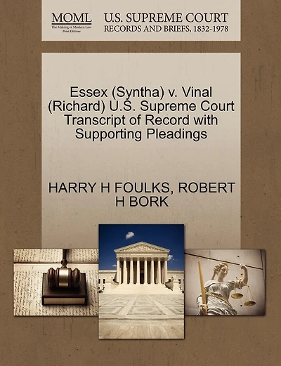 Essex (syntha) V. Vinal (richard) U.s. Supreme Court Transcript Of Record With Supporting Pleadings