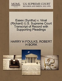 Essex (syntha) V. Vinal (richard) U.s. Supreme Court Transcript Of Record With Supporting Pleadings