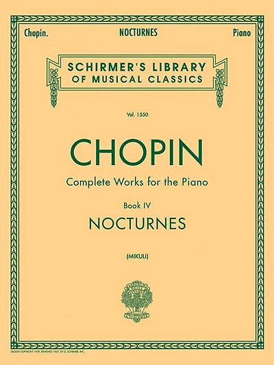 Nocturnes: Schirmer Library of Classics Volume 1550 Piano Solo