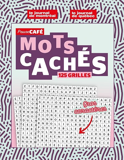 Pause cafe : mots caches gros caracteres