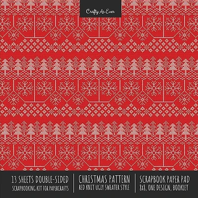Christmas Pattern Scrapbook Paper Pad 8x8 Decorative Scrapbooking Kit for Cardmaking Gifts, DIY Crafts, Printmaking, Papercrafts