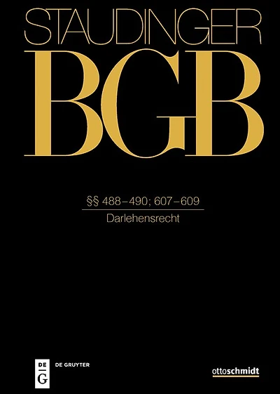 §§ 488-490; 607-609: (Darlehensrecht)