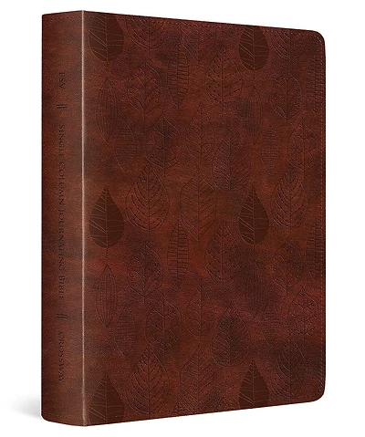 ESV Single Column Journaling Bible (Trutone, Chestnut, Leaves Design)