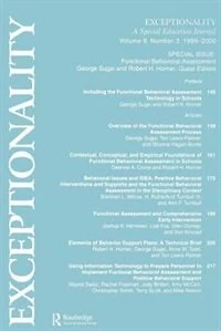 Functional Behavioral Assessment: A Special Issue Of Exceptionality