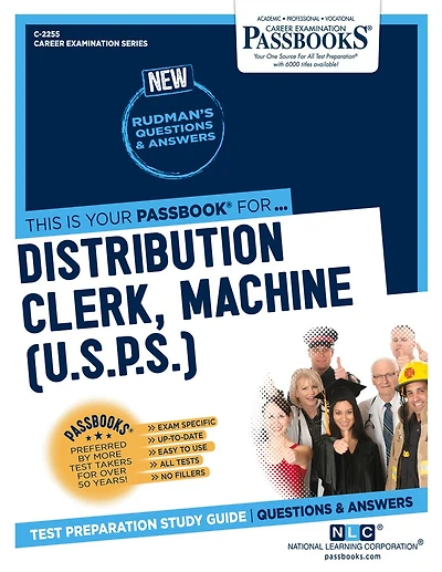 Distribution Clerk, Machine (U.S.P.S.) (C-2255): Passbooks Study Guide
