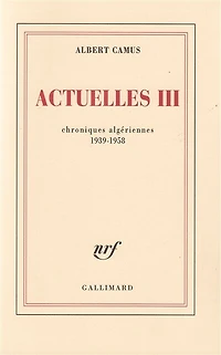 Chroniques algériennes 1939-1958