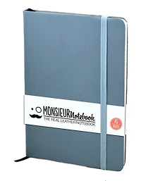 Monsieur Notebook Soft Leather Journal - Baby Blue Ruled Medium