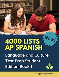 4000 lists AP Spanish Language and Culture Test Prep Student Edition Book 1: The Ultimate Fast track Spanish Literature preparation textbook quick study guide. Easy flashcards to remember all tests questions plus answers you need to practice before exam.