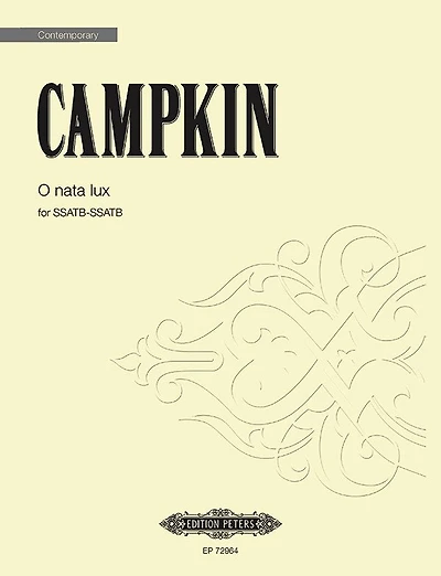 O nata lux: for Double Choir, Choral Octavo
