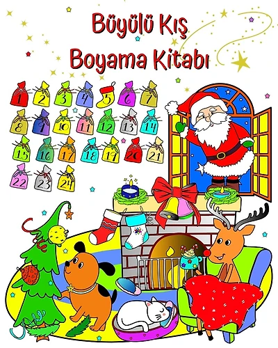 Büyülü Kış Boyama Kitabı: 3 yaş ve üzeri çocuklar için eğlenceli Noel kış tatili tasarımları