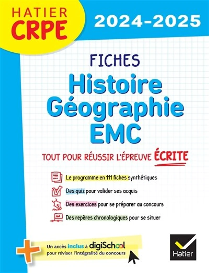 Fiches histoire géographie, EMC: tout pour réussir l'épreuve écrite