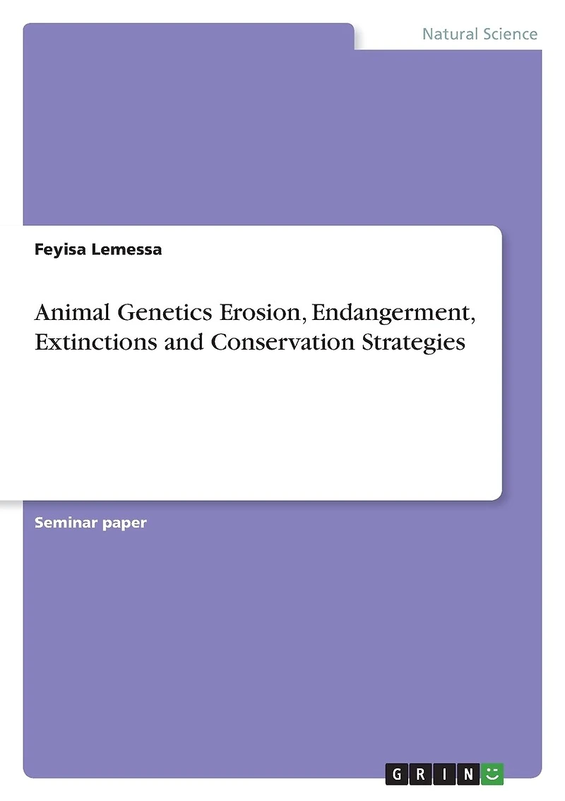 Animal Genetics Erosion, Endangerment, Extinctions and Conservation Strategies