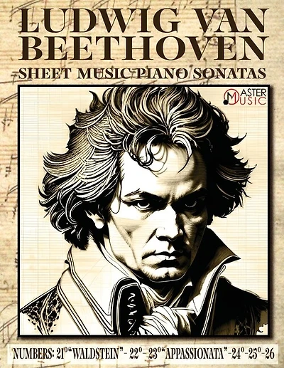 Ludwig Van Beethoven - Sheet Music: Piano Sonatas Numbers: 21°"Waldstein"- 22° 23°"Appassionata"-24°-25°-26° ISBN-SKU:
