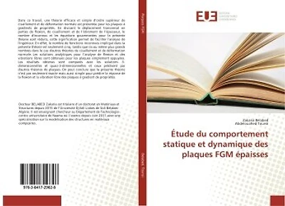 Etude du comportement statique et dynamique des plaques FGM epaisses