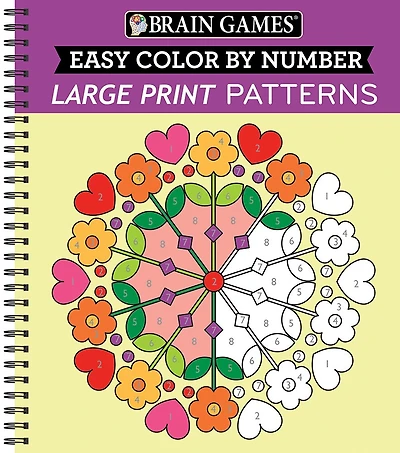 Brain Games - Color by Number - Large Print: Patterns (Stress Free Coloring Book)