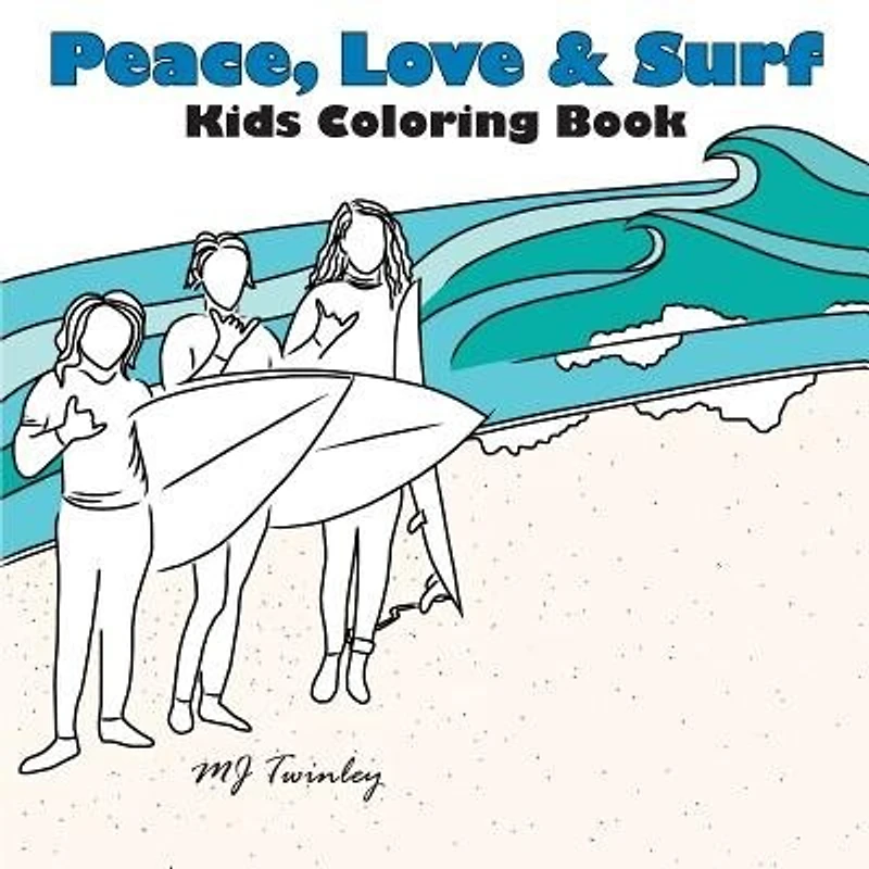 Peace, Love & Surf - Kids Coloring Book