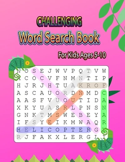 Challenging Word Search Book For Kids Ages 5-10: 390 Educational Word Search Puzzle For Kids, 66 Pages, Size (8.5"x11")