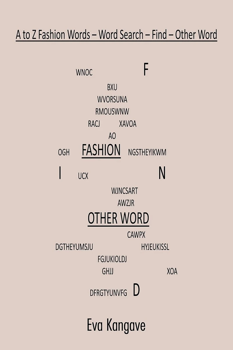 A to Z Fashion Words: Word Search - Find - Other word