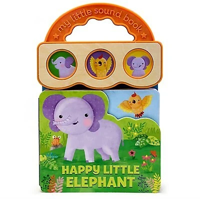 Happy Little Elephant: Sound Book Wood Module With Handle