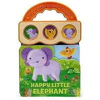 Happy Little Elephant: Sound Book Wood Module With Handle