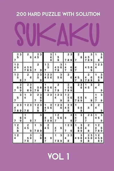 200 Hard Puzzle With Solution Sukaku Vol 1: Challenging Sudoku variation, puzzle booklet, 2 puzzles per page