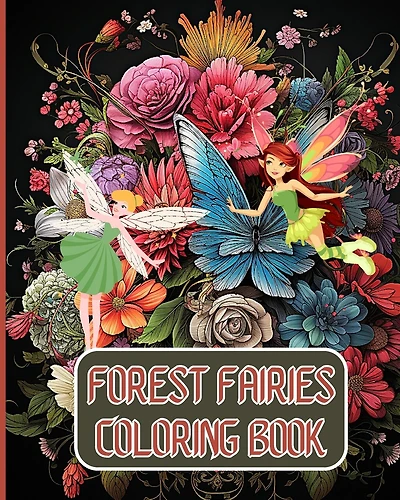 Forest Fairies Coloring Book For Kids and Adults: Fantasy Fairies Coloring Book For Mindfulness, Art Lovers Gifts For Adults Kids