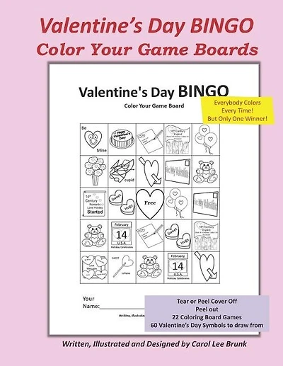 Valentine's Day Bingo: Color Your Game Boards