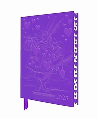 Alice in Wonderland 2025 Artisan Art Vegan Leather Diary Planner - Page to View with Notes
