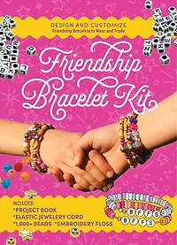 Friendship Bracelet Kit: Design and Customize Friendship Bracelets to Wear and Trade – Includes: Project Book, Elastic Jewelry Cord, 550 Beads, Embroidery Floss
