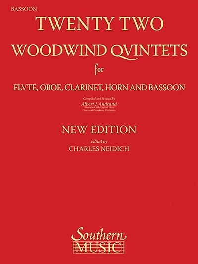 22 Woodwind Quintets - New Edition: Bassoon Part