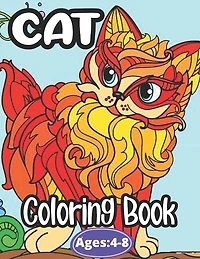 Cat Coloring Book Ages: 4-8: Kids Cats Sticker Activity Book (Cat's Activity Books)