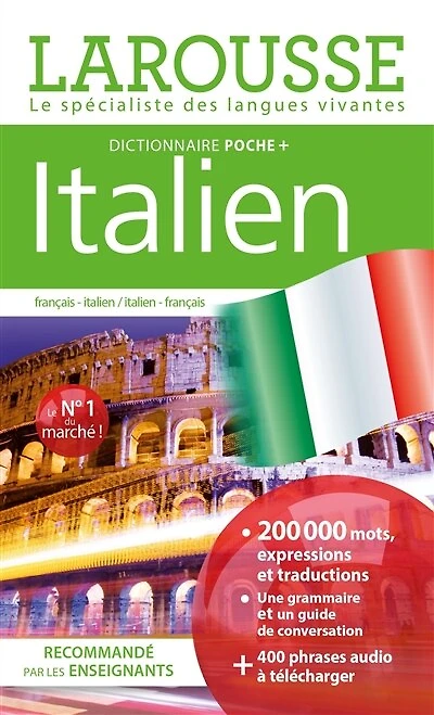 Italien, dictionnaire poche +: français-italien, italien-français