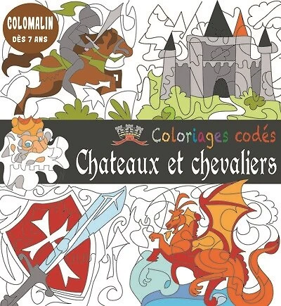 Châteaux et chevaliers: coloriages codés