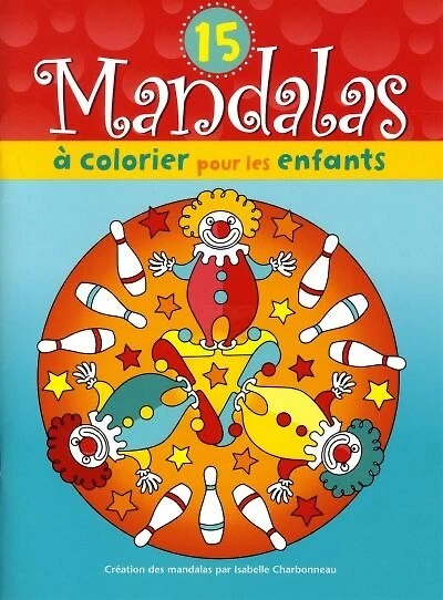 15 mandalas à colorier pour les enfants (clowns)