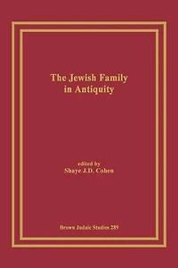 The Jewish Family in Antiquity