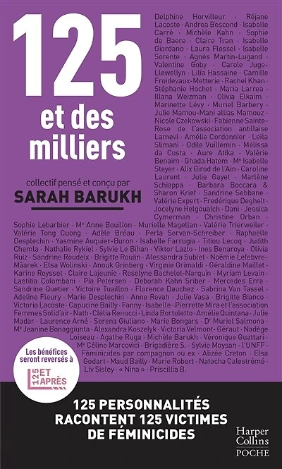 125 et des milliers: 125 personnalités racontent 125 victimes de féminicides