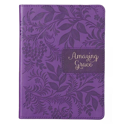 Amazing Grace Purple Handy-size Faux Leather Journal