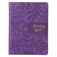 Amazing Grace Purple Handy-size Faux Leather Journal