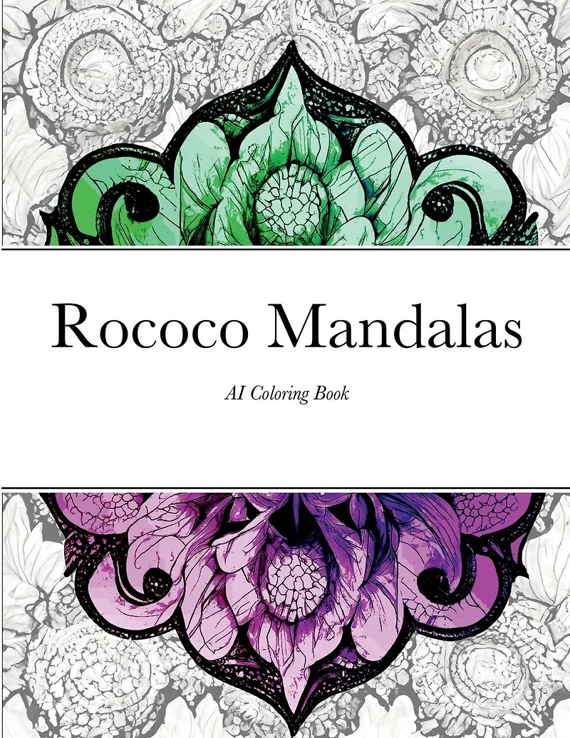 Rococo Mandala: AI Adult Coloring Book
