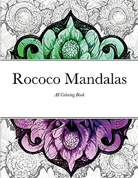 Rococo Mandala: AI Adult Coloring Book