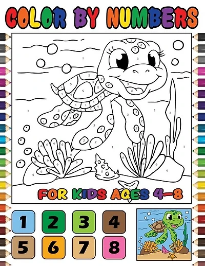 Color by Numbers for Kids Ages 4-8: Cute Animals Color by Number