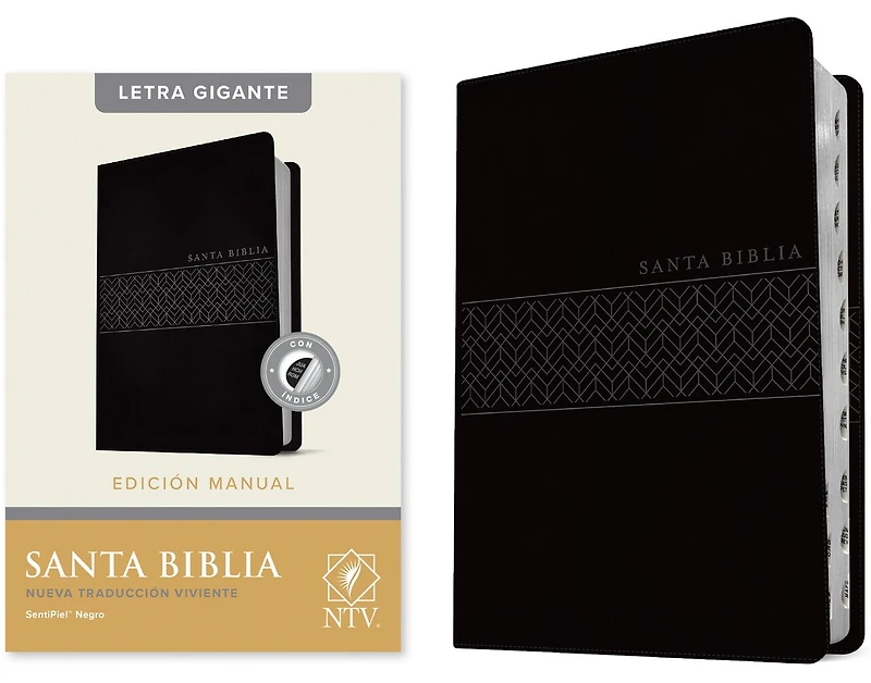 Santa Biblia NTV, Edición manual, Letra gigante (SentiPiel, Café, Roja)