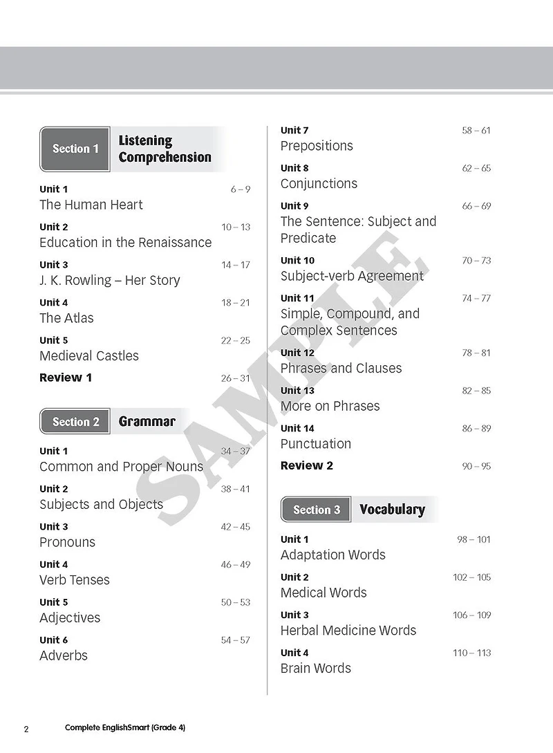 Complete Englishsmart (new Edition) Grade 4: Canadian Curriculum English Workbook
